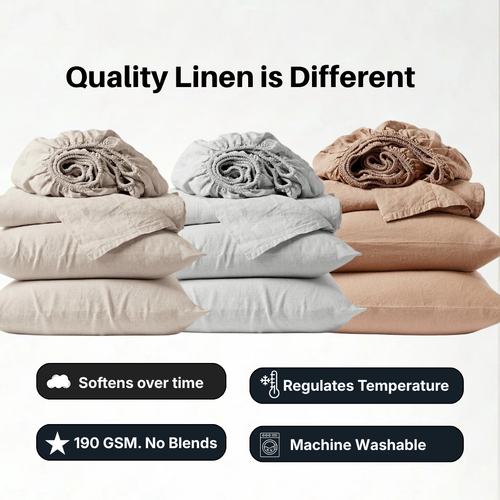 French Flax Linen Sheet Set